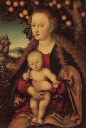Lucas Cranach the Elder Madonna and Child Under an Apple Tree oil painting picture wholesale
